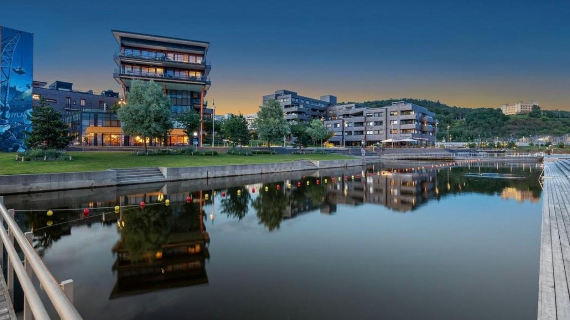 Апартаменты Sorenga Munch Ved Kanalen - Egen Terrasse Uteplass Осло Экстерьер фото